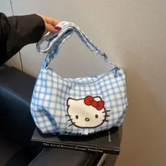 新品　ハローキティ ギンガムチェック ショルダーバッグ