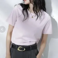 Anti Soaked(R) 汗染み防止カラフルクルーTシャツ ピンク