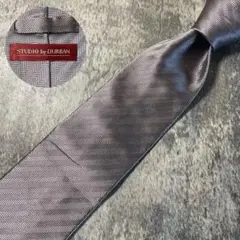 AN369 STUDIO DURBAN パープル シルク ネクタイ