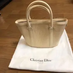 お値下げ交渉募集中‼︎美品ディオールトロッター トートバッグ ベージュ エナメル