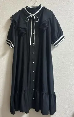 axes famme ＊ 半袖 ロングワンピース ブラック