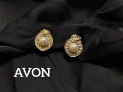 AVON エイボン パールビジューイヤリング 美品