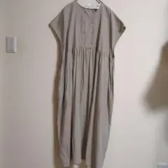 新品　マッシュルーム　ロングワンピース　ナチュラル　ゆったり