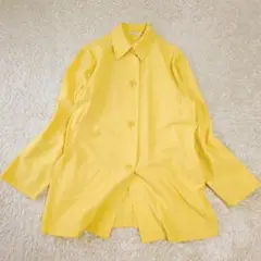 マックスマーラ★美品★最高級白タグ★ビッグロングシャツ★イエロー