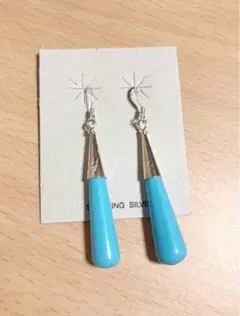 インディアンジュエリー ターコイズ しずくピアス シルバー925