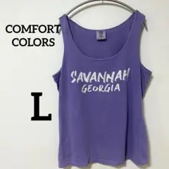 COMFORT COLORS ロゴプリント タンクトップ L 紫