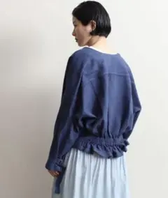cardo fabrica コットンリネンオックス ギャザーワイドブルゾン