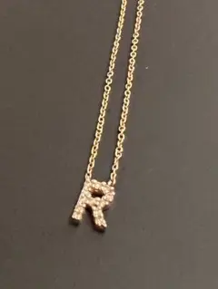 イニシャルネックレス ダイヤ18K