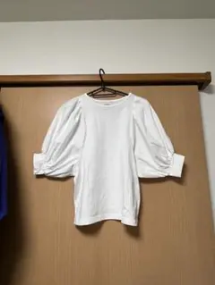 ホワイト パフスリーブ Tシャツ