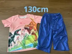 恐竜プリント Tシャツとショートパンツセット 130