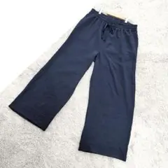 A1746【B•S Saddle】タグ付き/ネイビーワイドパンツ（XL）