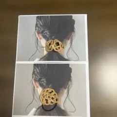 ラタン ヘアアクセサリー2点①