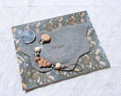 〔ハンドメイド〕名入れスタイとマルチクリップ(クマ)