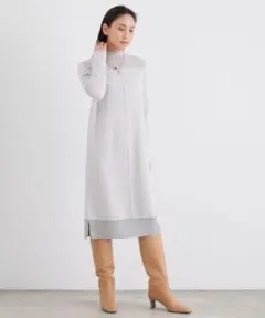 ANAYI アナイ スムースジャージー ニットコンビ ワンピース