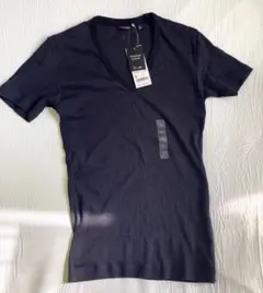 ユニクロ VネックTシャツ Sサイズ ボーダー メンズ インナー 新品