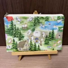 フラットポーチ ユキエモン サウナフロック グリーン