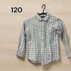 familiar チェック柄 長袖シャツ 120