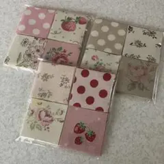 YUWA綿麻⭐︎ピンク♡ブラウン系カットクロス 5cm角 120枚セット⭐︎はぎれ