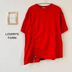 【美品】【アシンメトリー】ローリーズファーム Tシャツ オーバーサイズ F 赤