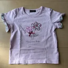 ベビー服　 半袖Tシャツ ピンク　花柄　べべ