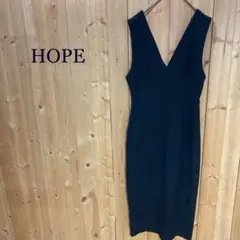 HOPE サロペットワンピース 細身 ジャンパースカート ロングワンピース