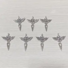 十字架 クロス 天使 羽 ビッグ チャーム まとめ売り 7個