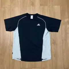 adidas ネイビー/グレー Tシャツ Oサイズ