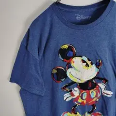 ディズニー ミッキーマウス 半袖Tシャツ ブルー Mickey