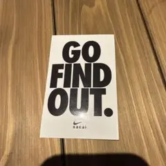 sacai GO FIND OUT. ステッカー