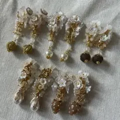 ハンドメイド　コネクター　チャーム　5ペア