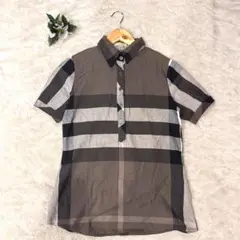 【美品】BURBERRY BRIT メガ ノバチェック 半袖シャツ Lサイズ