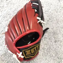 ZETT プロフェッショナルモデル 軟式グローブ レッド/ブラック