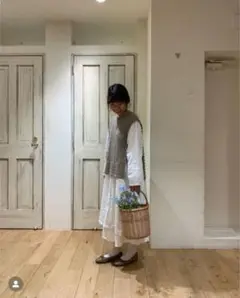 透かし編みニットベスト サマンサ samansa mos2