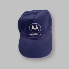 レア Motorola ベースボールキャップ　白青　ヴィンテージ レア Motorola ベースボールキャップ 白青 ヴィンテージ 楽天