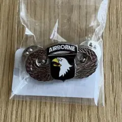 新品未使用 アメリカン空軍 AIRBORNE ピンバッジ イーグル
