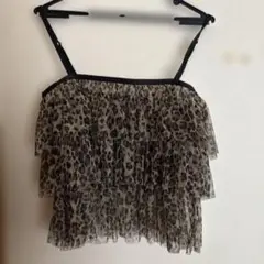 レオパード柄 ベアトップ　キャミソール