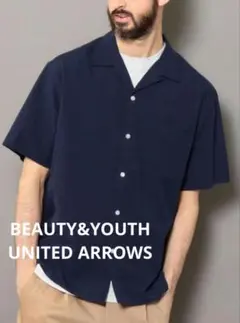 BEAUTY&YOUTH ピーチポプリン オープンカラー シャツ XLサイズ