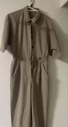 AZUL by moussy つなぎ　ベージュ オールインワン　M