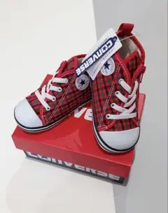 新品　ファミリア　チェック　CONVERSE ALL STAR 15.0cm