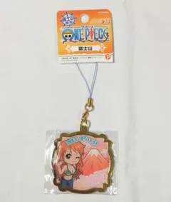 ◆ONEPIECE(ワンピース)◆富士山　メタルキーホルダー(ストラップ)　ナミ