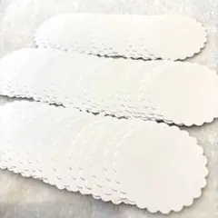 クラフトパンチ メッセージカード ビスケット型 白 50枚 ハンドメイド