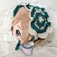 〈グリーン×ホワイト〉ぬい服　ヘッドドレス　ちびぐるみ　にじぬい　おまんじゅう