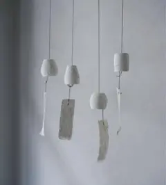 未使用 acopottery ホワイト陶器風鈴