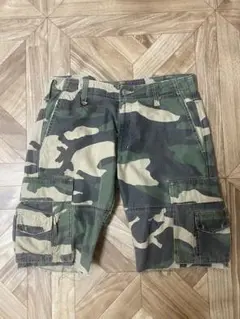 迷彩　カモフラ　ハーフパンツ　デニムショーツ