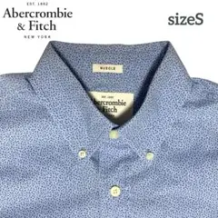Abercrombie&Fitchアバクロ 長袖BDシャツ 総柄 Sサイズ