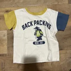 BEAMS mini バックパッキングTシャツ 90
