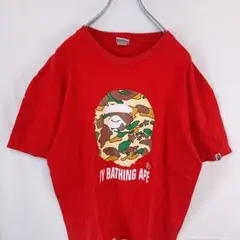 アベイシング エイプ 迷彩デカロゴ エイプヘッド Tシャツ