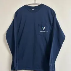 アメリカ古着　GILDAN IVX HEALTH 長袖カットソー ネイビー