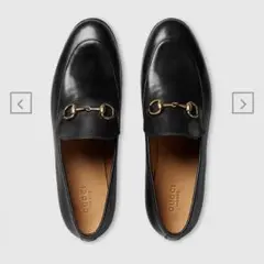 GUCCI 〔ヨルダーン〕 レザーホースビットローファー 37