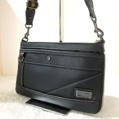 『新品未使用』DUNLOP REFIND黒レザーショルダーバッグ